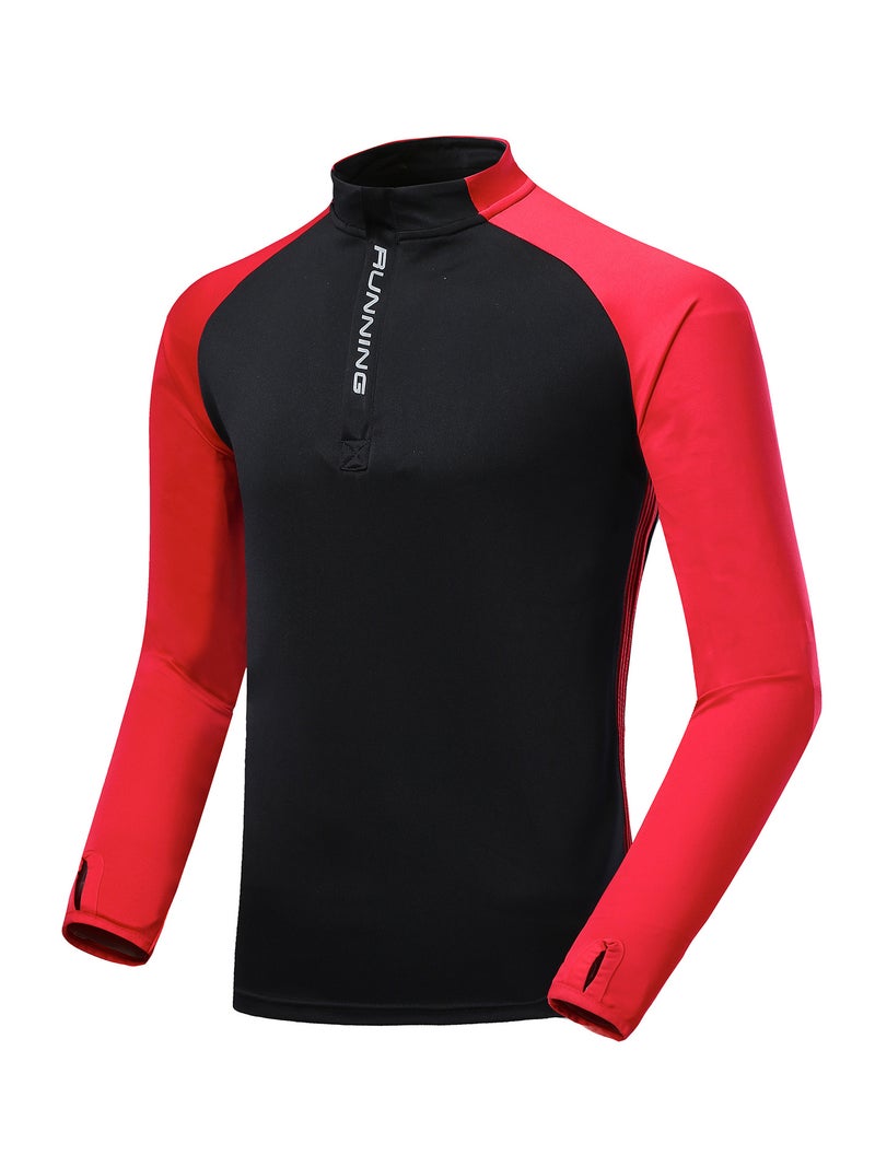 [Changfei Factory Store] New Half Zipper Long Sleeve Running Sports Jacket Men'S Children'S Football Training Clothes Suit - Image 3